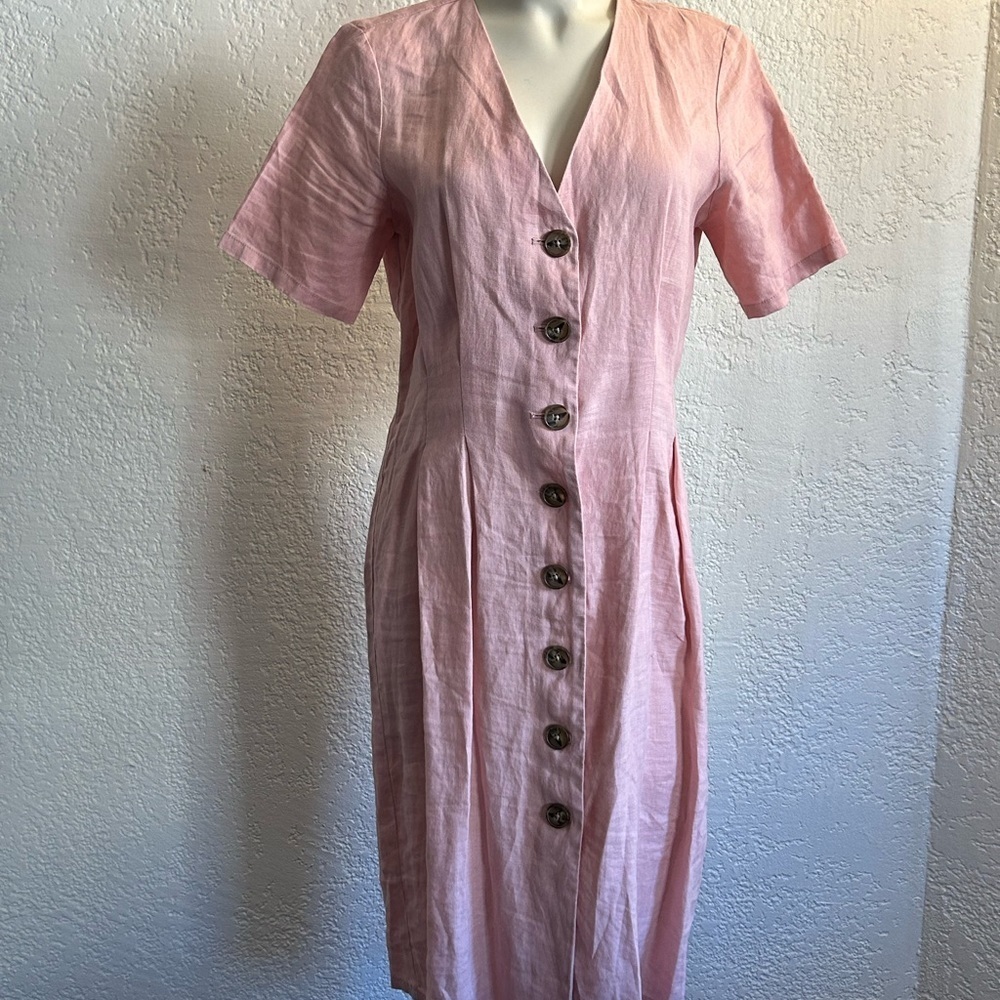 PART TWO Copenhagen Linen rose color dress sz 36
